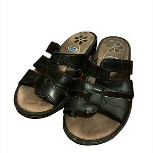 Dr. Scholls Black Strapped Sandal